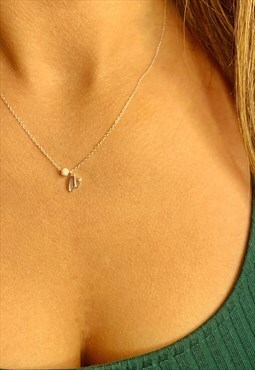 A Initial Necklace 925 Sterling Silver