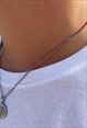 GOLD NORTH STAR COMPASS NECKLACE WITH A 2MM CUBAN CHAIN