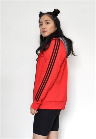 VTG 90S ADIDAS FESTIVAL SPORTS TOP WINDBREAKER JACKET RED