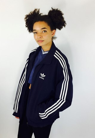 ADIDAS ORIGINALS NAVY 80S HARRINGTON JACKET