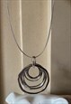 LARGE OVAL PENDANT MAGNETIC CHOKER NECKLACE 