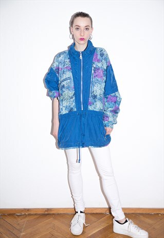 VINTAGE FRESH 80'S SPORTY SLIPOVER WINDBREAKER JACKET