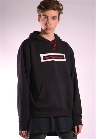 UNISEX VELCRO BLACK HOODIE