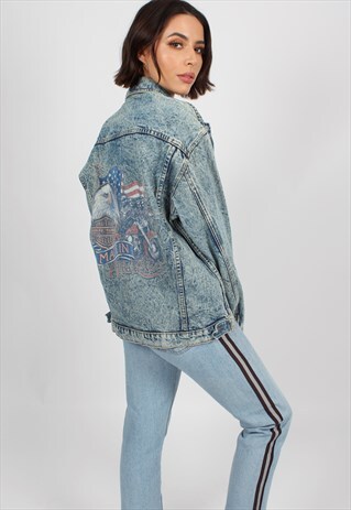 VINTAGE HARLEY DAVIDSON DENIM JACKET ASM2170