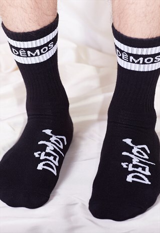 TEAM DEMOS BLACK COTTON SOCKS