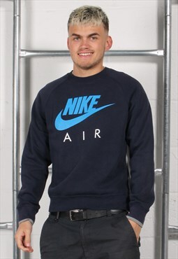 Vintage Nike Sweatshirt in Navy Pullover Jumper Small