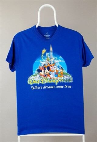 VINTAGE DISNEY T-SHIRT WALT DISNEY WORLD MICKEY BLUE
