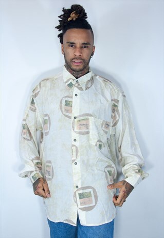 VINTAGE HAWAIIAN CRAZY PATTERNED SHIRT