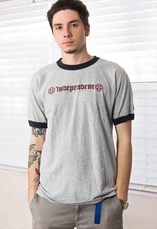 VINTAGE INDEPENDENT SKATE BOARDS T-SHIRT LOGO 90S X 8.1