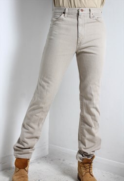 Vintage Wrangler Slim Leg Jeans Beige W33 L36