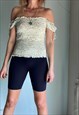 Vintage Ditsy Flower Bardot Top