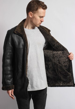 VINTAGE LEATHER SHEARLING JACKET