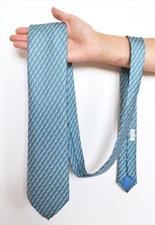 VINTAGE HERMES GEOMETRIC SILK TIE