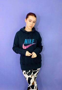 Vintage 90s Nike Swoosh Black Hoodie
