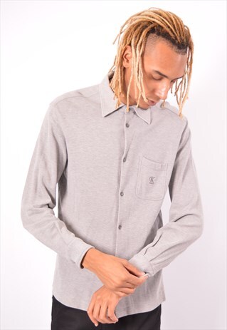 VINTAGE CALVIN KLEIN SHIRT SLIM FIT GREY