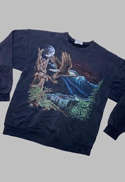 vintage eagle nature 90s wildlife jumper sweatshirt 