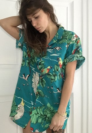 PATTERNED OVERSIZED RETRO VINTAGE UNISEX FESTIVAL SHIRT