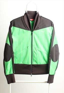 Vintage Puma Sportswear Track Jacket Logo Green Black