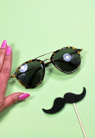 80S DOUBLE BRIDGE SUNGLASSES, FESTIVAL VINTAGE ACCESSORIES