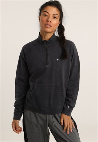 VINTAGE CHAMPION EMBROIDERED 1/4 ZIP SWEATSHIRT