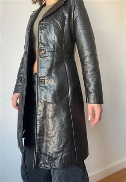 Vintage Italian Lambskin Black Leather Jacket