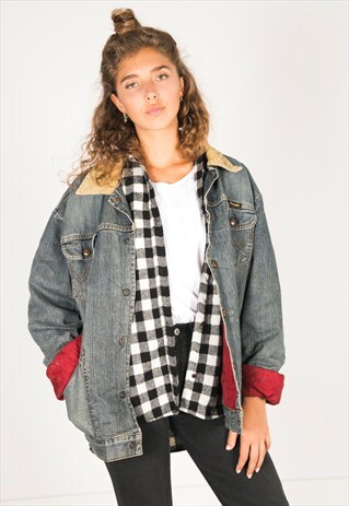 VINTAGE 80S WRANGLER WINTER BLANKET JACKET / R3100C432