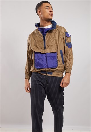 VINTAGE 1/4 ZIP WINDBREAKER JACKET