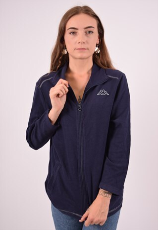 VINTAGE KAPPA FLEECE JACKET BLUE