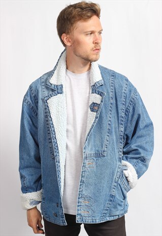 VINTAGE FLEECED LINED DENIM JACKET