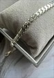 CLASSIC DESIGN SOLID STERLING SILVER 5.4MM CURB CHAIN 7.5"