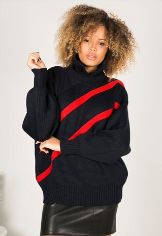 VINTAGE 80S CASUAL KNIT JUMPER / R0453