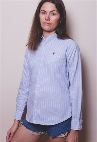 RALPH LAUREN PIN STRIP OXFORD SHIRT