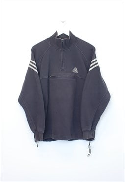 Vintage Adidas zip up sweatshirt in dark grey. Best fits M