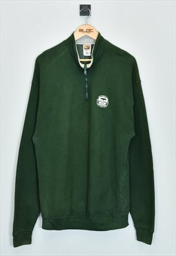 Vintage San Diego Zoo Quarter Zip Sweatshirt Green XXLarge
