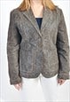 Vintage real leather blazer jacket