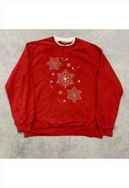 Vintage Christmas Sweatshirt Women's L