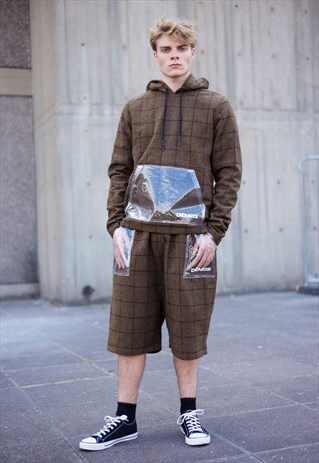 DEMOS 50-60S VINTAGE THICK WOOL FABRIC SHORTS