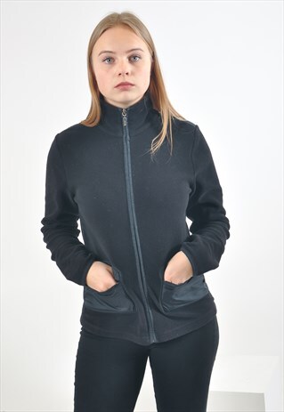 VINTAGE FLEECE TRACK JACKET IN BLACK