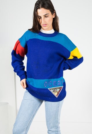 VINTAGE 80S KNIT JUMPER / S0064