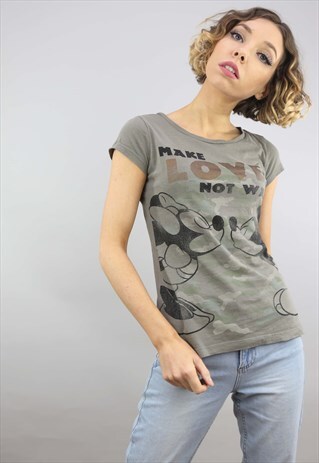 VINTAGE RETRO DISNEY MICKEY T-SHIRT TOP CARTOON