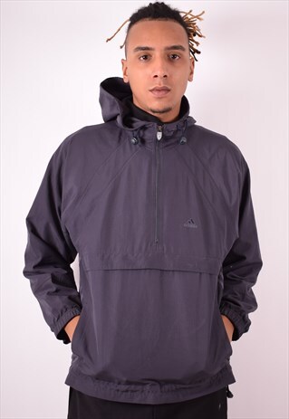 ADIDAS MENS VEST PULLOVER JACKET MEDIUM NAVY BLUE 90S