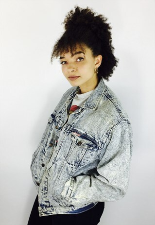 VINTAGE ACID WASH DENIM JACKET