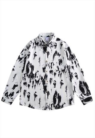 Paint splatter shirt long sleeve water colour grunge blouse