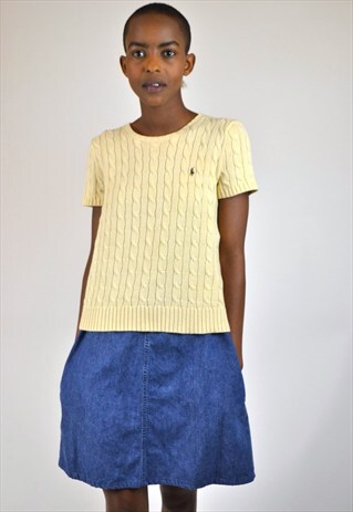 VINTAGE 90'S RALPH LAUREN CABLE-KNIT T-SHIRT