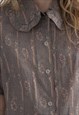 VINTAGE 80'S SHIRT AND SKIRT CO-ORDINATES IN GREY