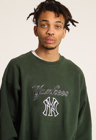 VINTAGE ADIDAS NY YANKEES EMBROIDERED SWEATSHIRT