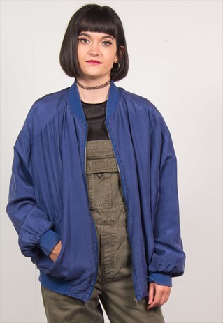 VINTAGE 90'S SILK BOMBER JACKET
