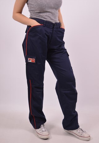 VINTAGE FILA CARGO TROUSERS NAVY BLUE