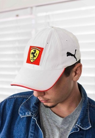 VINTAGE PUMA FERRARI BASEBALL CAP LOGO 90S ONE SIZE 3.2