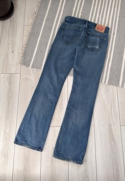 Levi's 527 Flare Blue Denim Jeans Pants